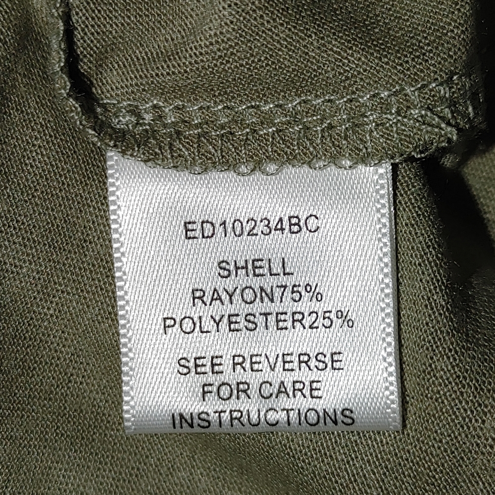 EN CREME OLIVE EMBROIDERED SLEEVELESS DRESS S - Picture 7 of 9